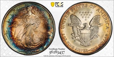 1994 $1 Silver Eagle MS67