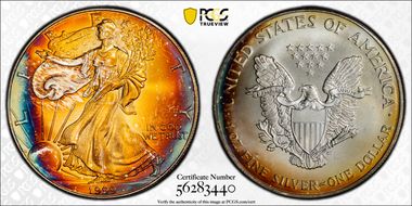 1999 $1 Silver Eagle MS67