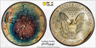 1999 $1 Silver Eagle MS66