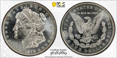 1878 7TF $1 R78, VAM 70, Doubled RIB N1