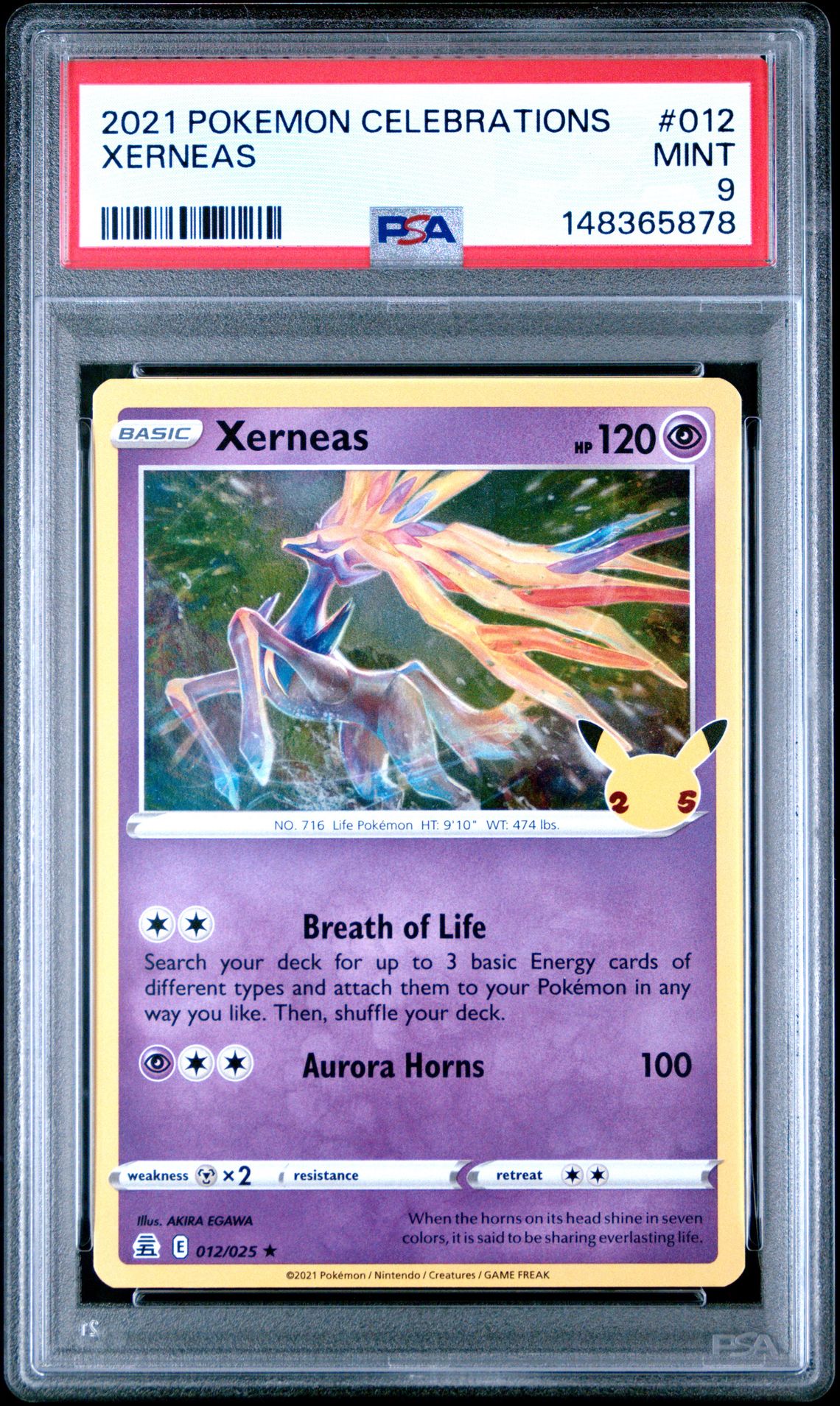 2021 Pokemon POKEMON CELEBRATIONS #012 Xerneas front