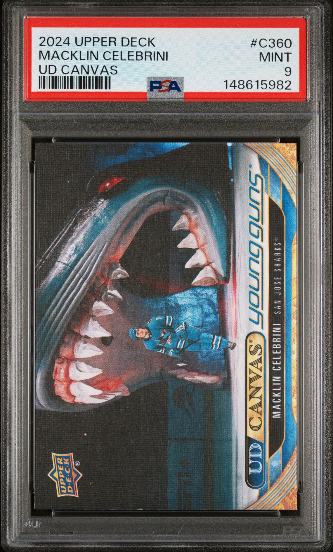 2024 Upper Deck Ud Canvas Macklin Celebrini #C360 Mint 9 front