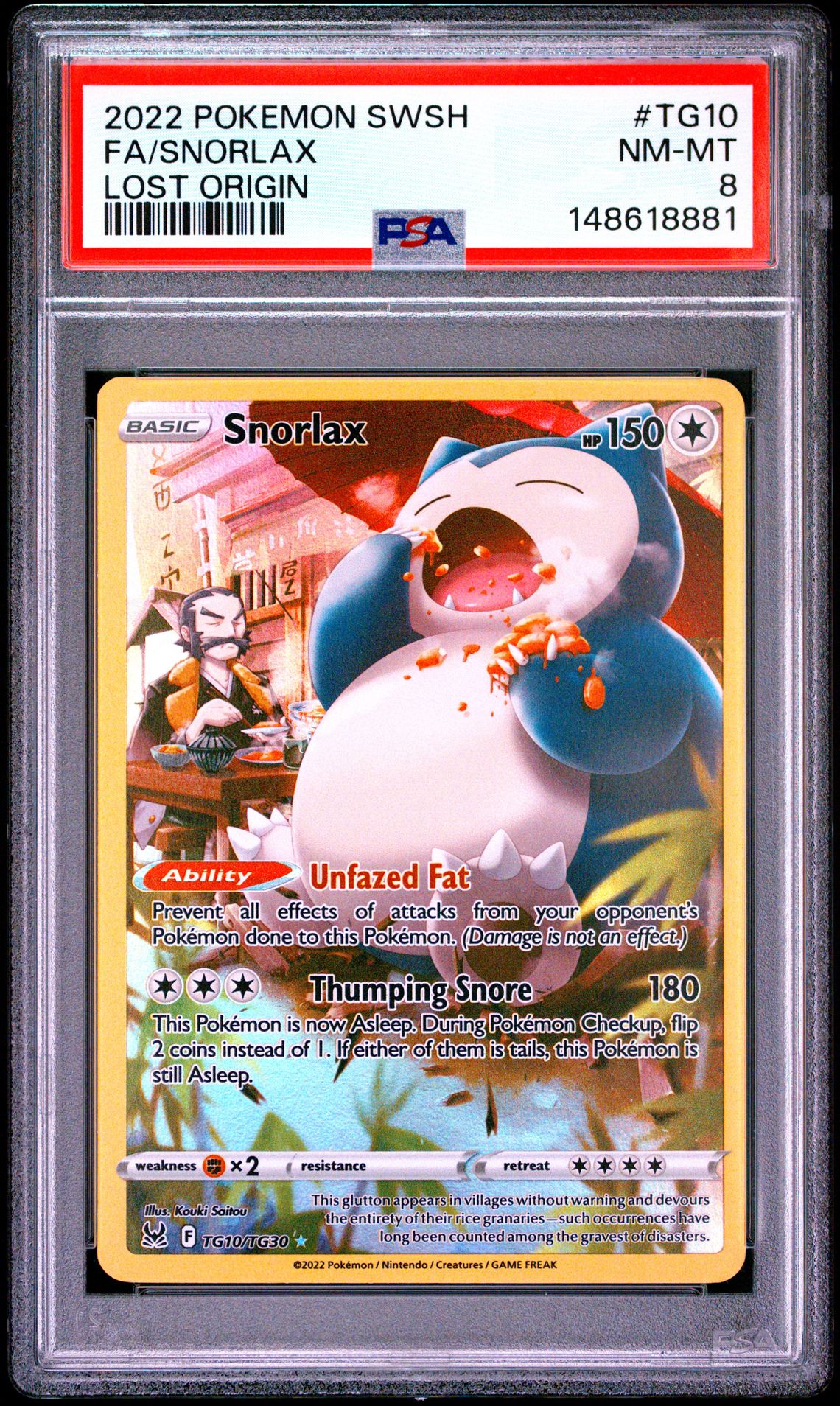 2022 Pokemon Sword & Shield Lost Origin Fa/Snorlax #Tg10 (Lost Origin) Nm-Mt 8 front