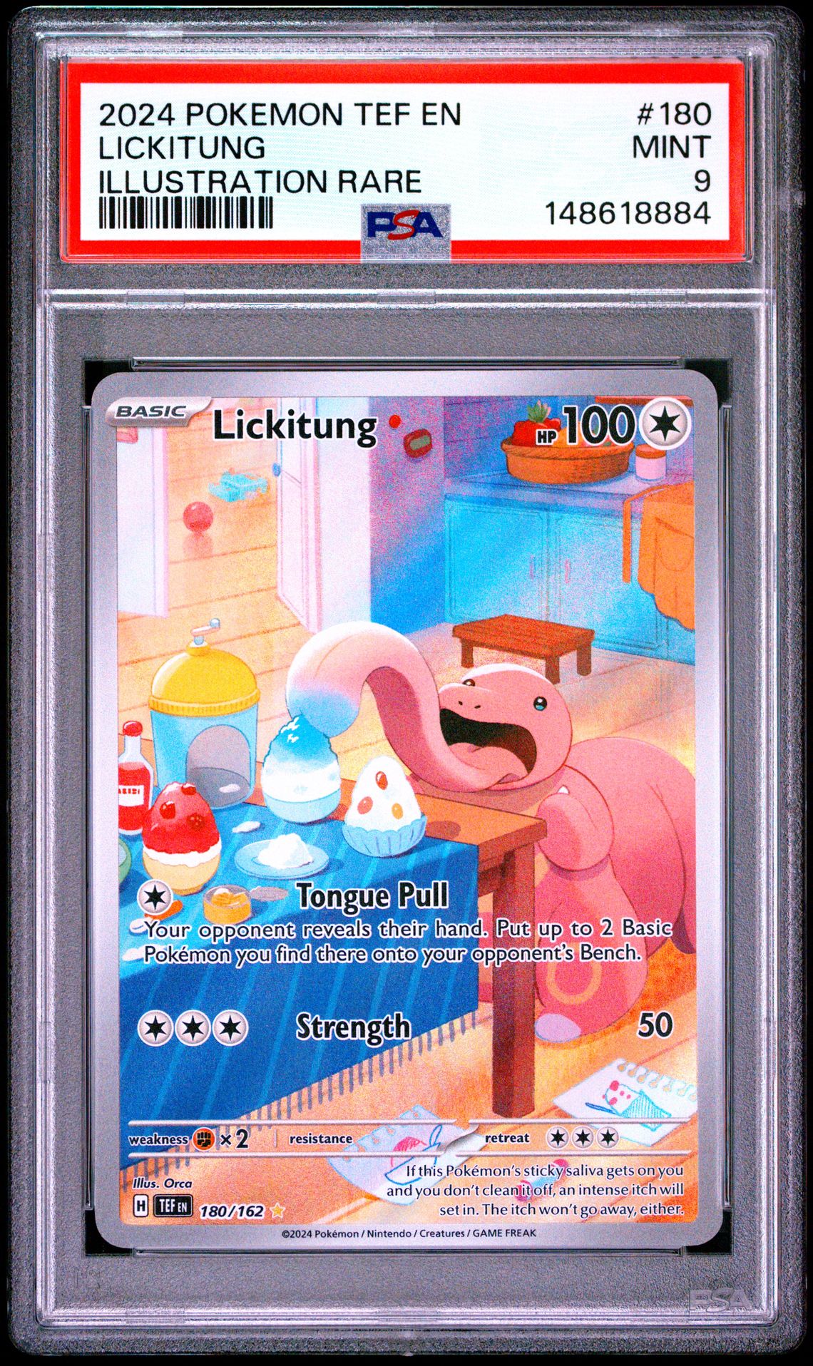 2024 Pokemon Tef En-Temporal Forces Lickitung #180 (Illustration Rare) Mint 9 front