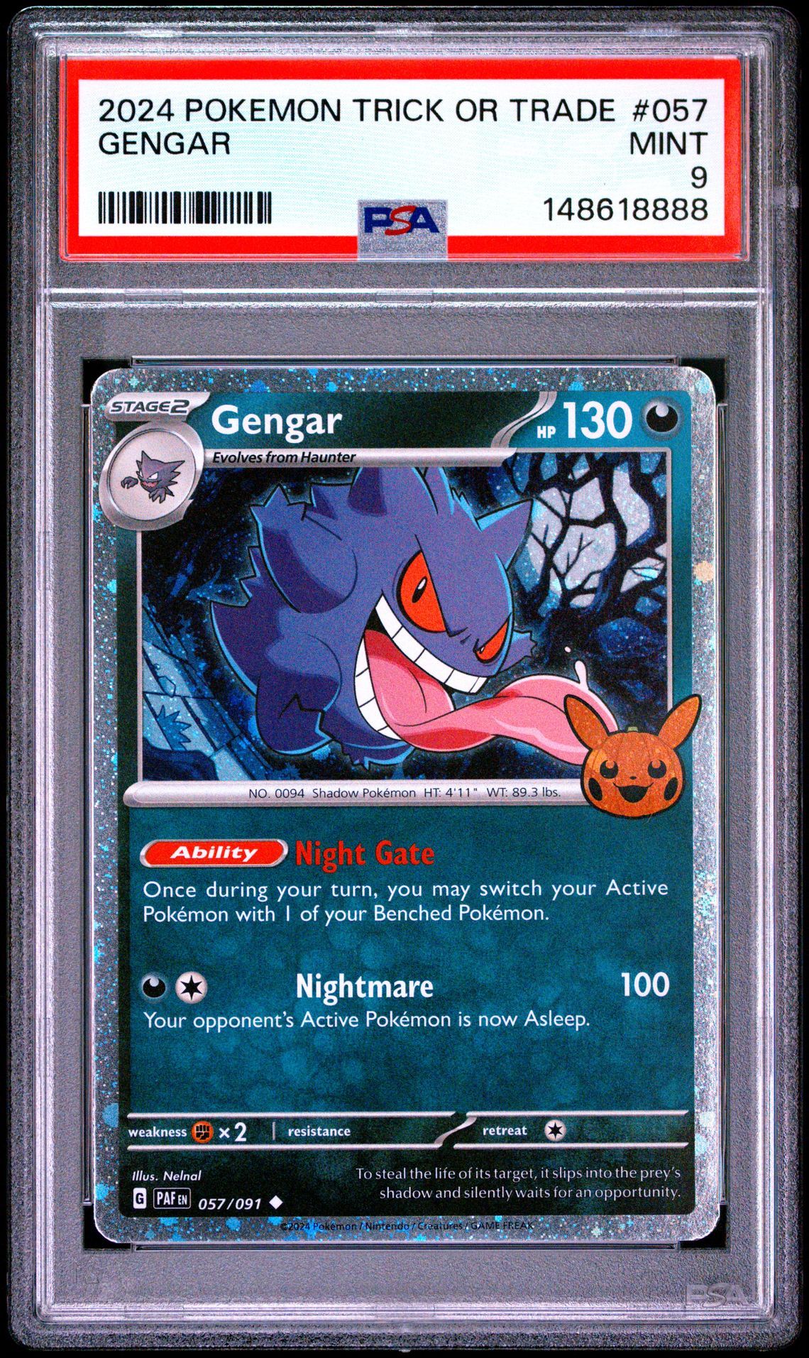 2024 Pokemon Trick Or Trade Gengar #057 Mint 9 front