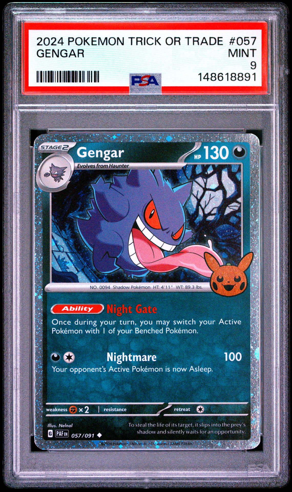 2024 Pokemon Trick Or Trade Gengar #057 Mint 9 front