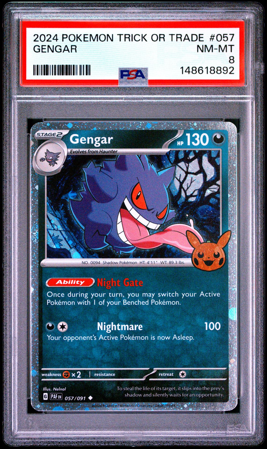 2024 Pokemon Trick Or Trade Gengar #057 Nm-Mt 8 front