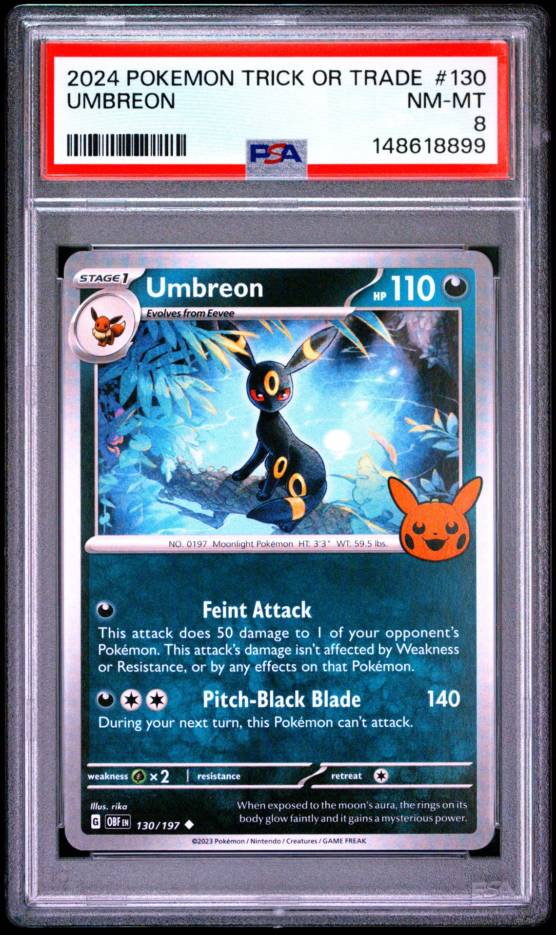 2024 Pokemon Trick Or Trade Umbreon #130 Nm-Mt 8 front