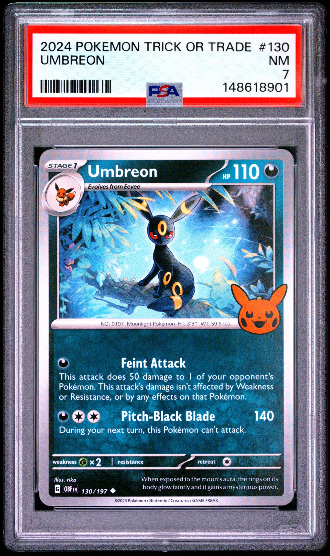 2024 Pokemon Trick Or Trade Umbreon #130 Nm 7 front