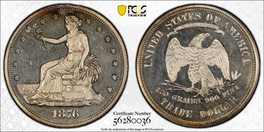 1876 T$1 TDV-15, Type I/I PR63CAM