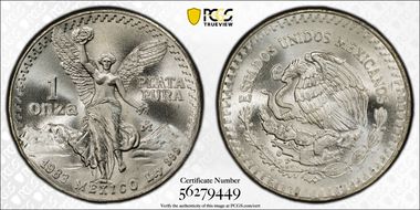 1983-Mo Onza Libertad Ag DDO MS66