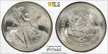 1983-Mo Onza Libertad Ag DDO MS66