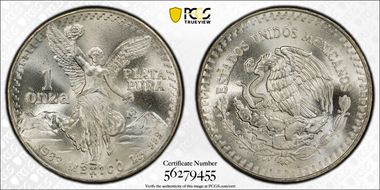 1983-Mo Onza Libertad Ag MS67