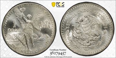 1983-Mo Onza Libertad Ag MS68