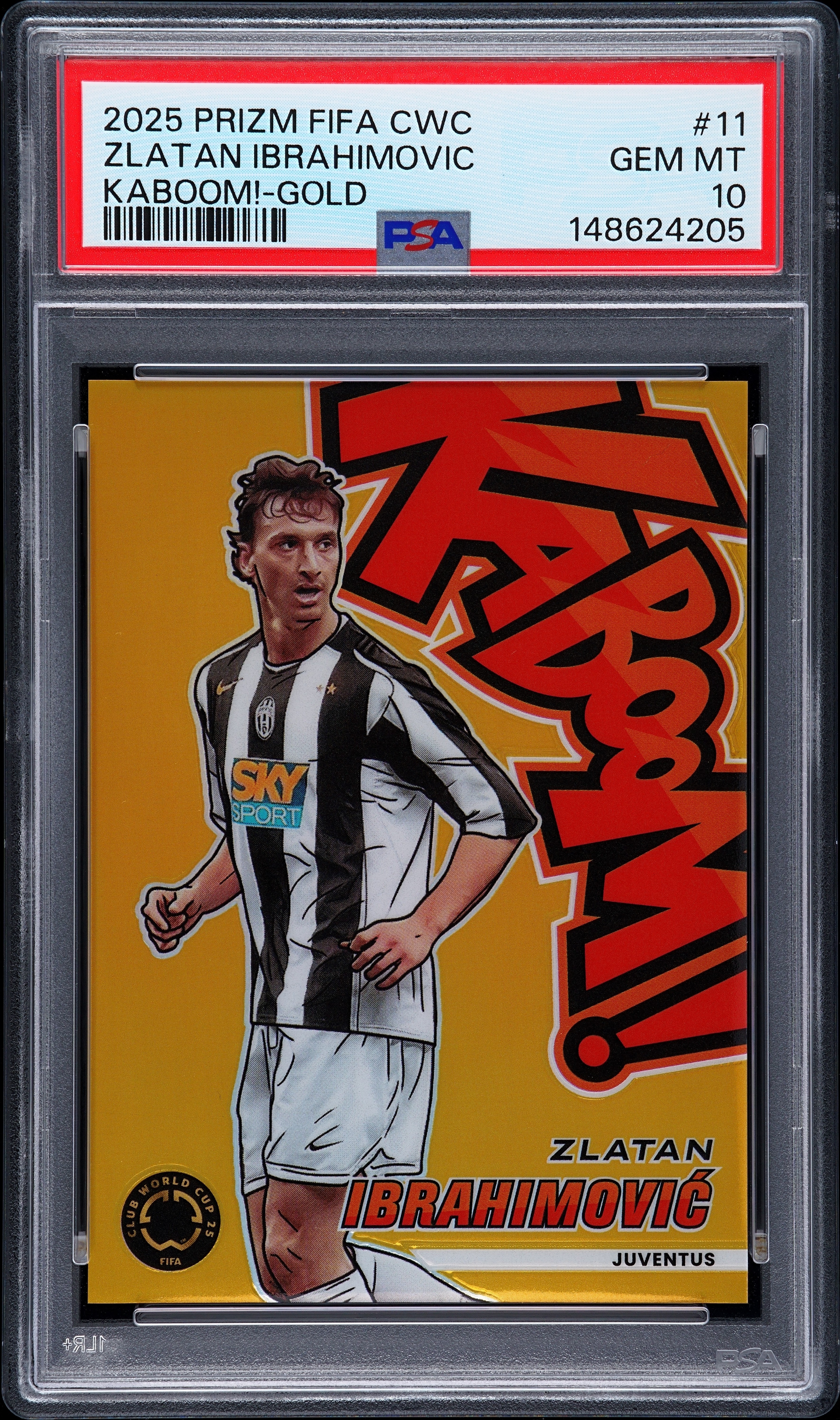 2025 ZLATAN IBRAHIMOVIC PANINI PRIZM FIFA CLUB WORLD CUP KABOOM