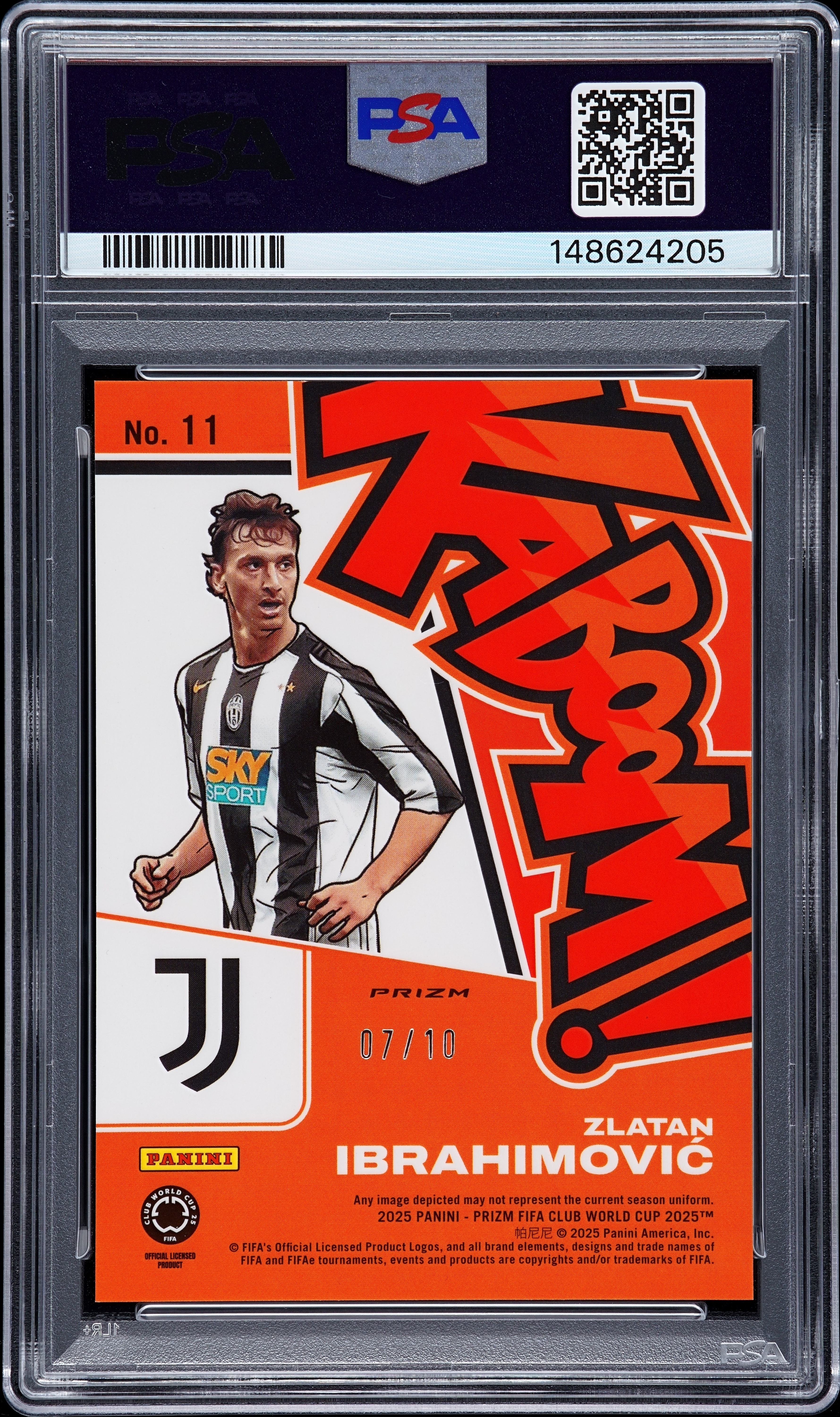 2025 ZLATAN IBRAHIMOVIC PANINI PRIZM FIFA CLUB WORLD CUP KABOOM