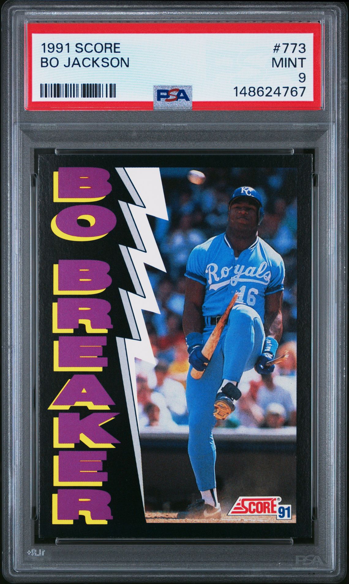 1991 Score SCORE #773 Bo Jackson front