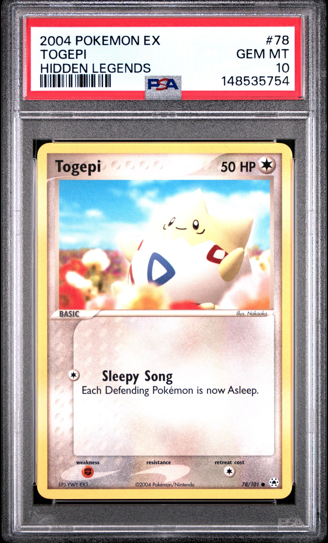 2004 Pokemon POKEMON EX HIDDEN LEGENDS #78 Togepi front