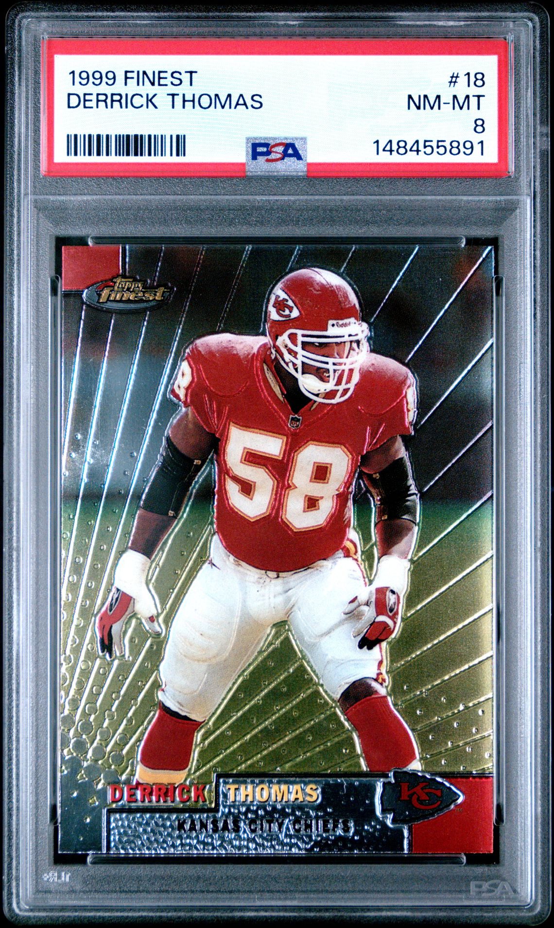 1999 Finest FINEST #18 Derrick Thomas front