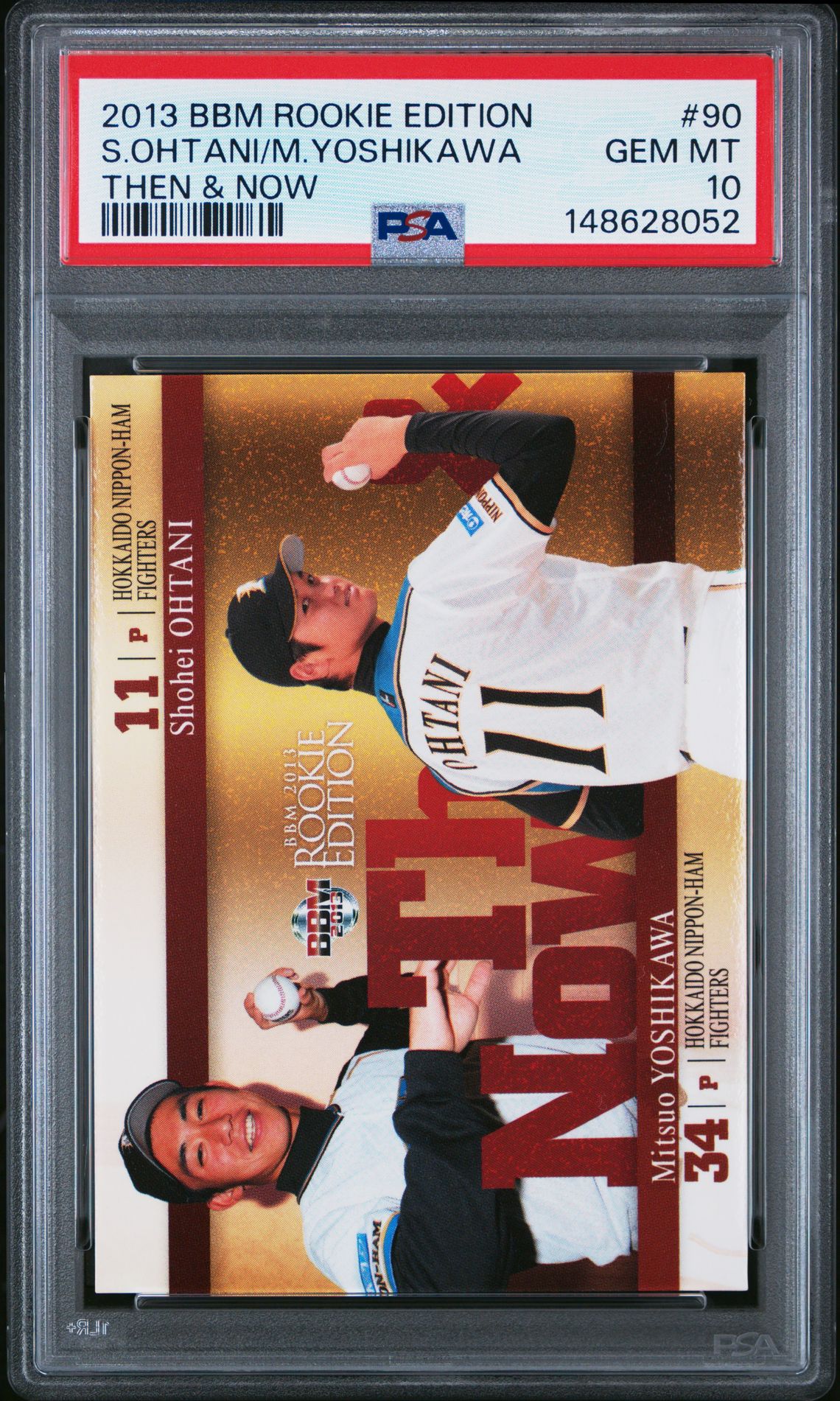2013 BBM Bbm Rookie Edition Then & Now #90 S.Ohtani/M.Yoshikawa front