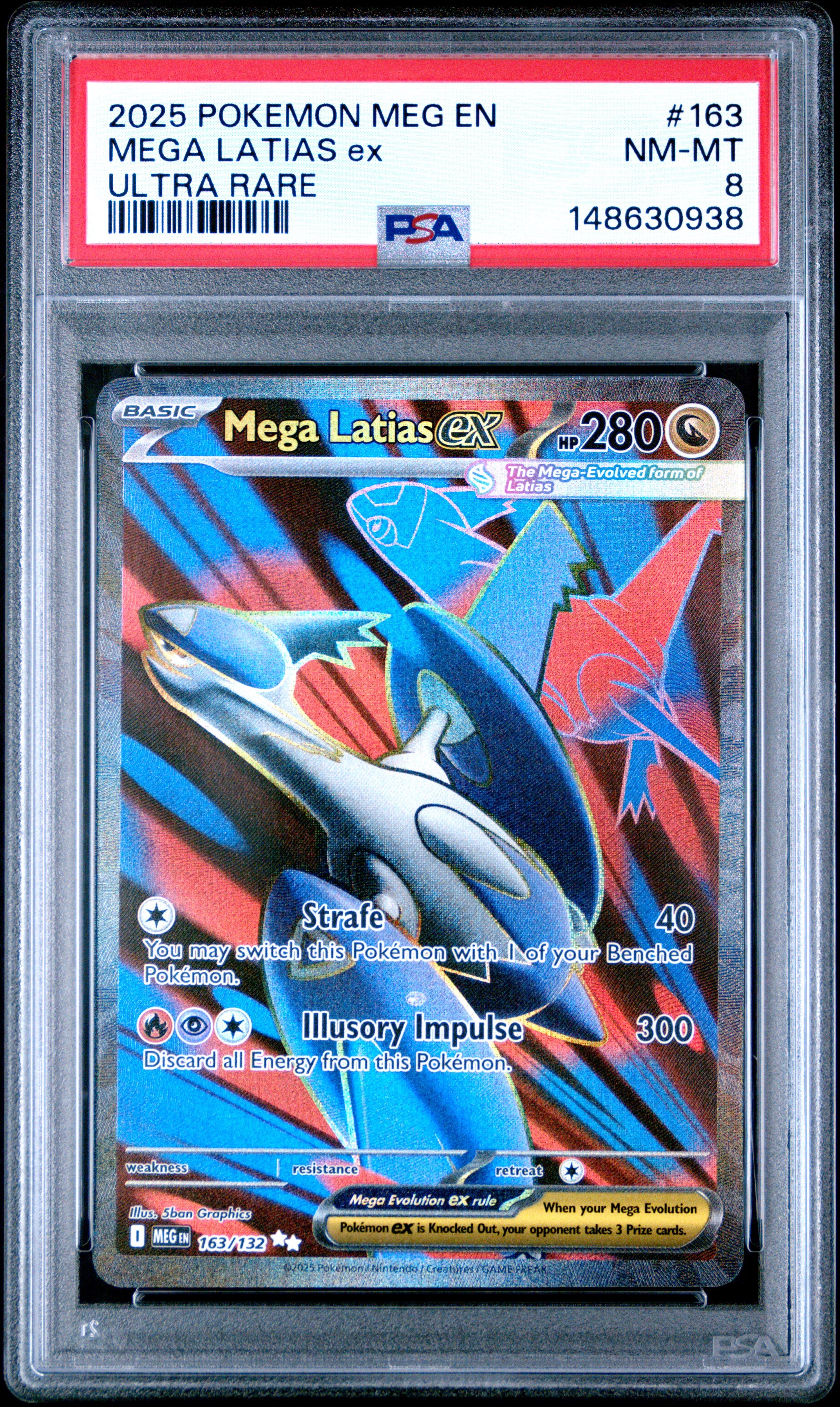 2025 #163 Mega Latias EX PSA 8 Meg EN-Mega Evolution