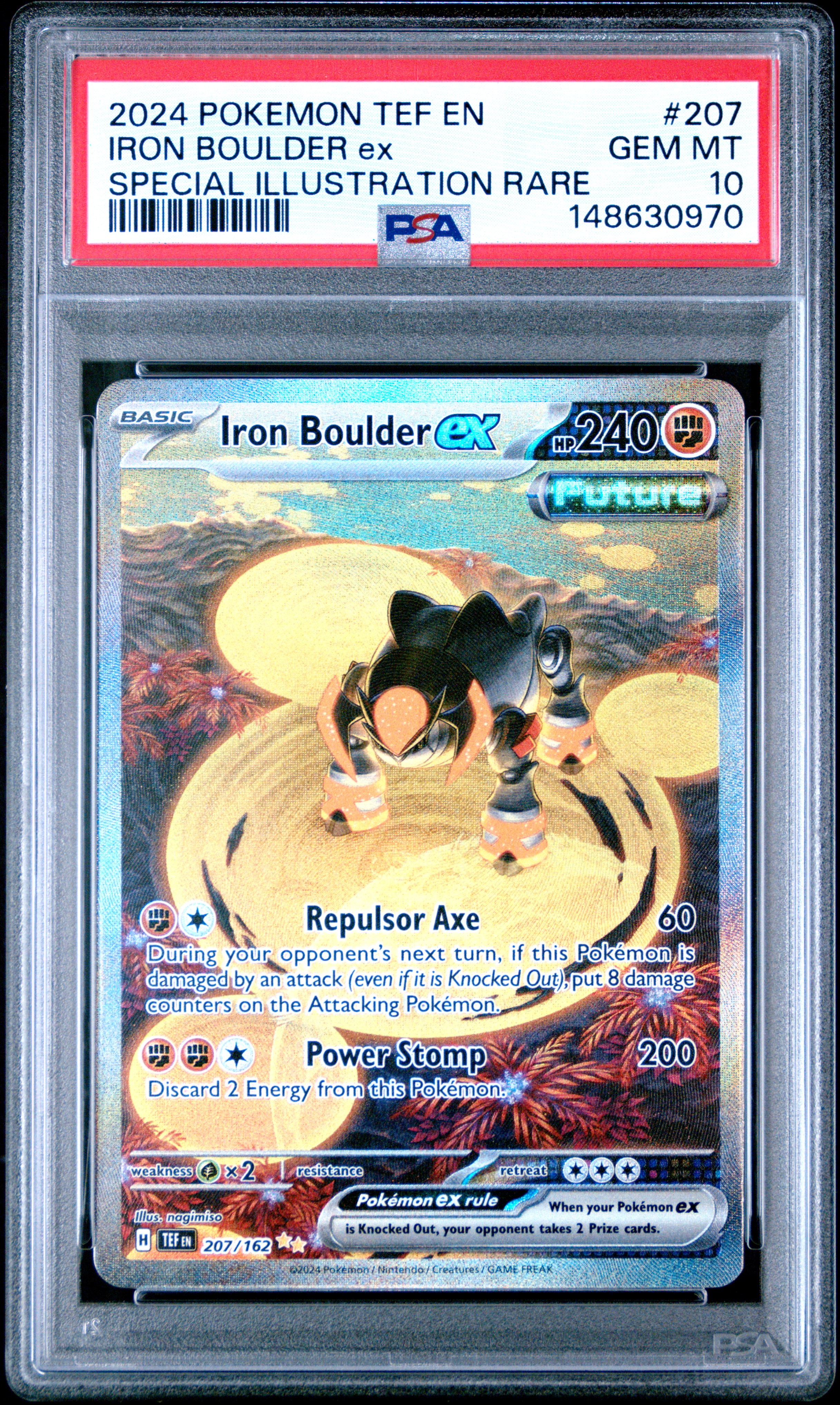 2024 #207 Iron Boulder EX PSA 10 Tef EN-Temporal Forces