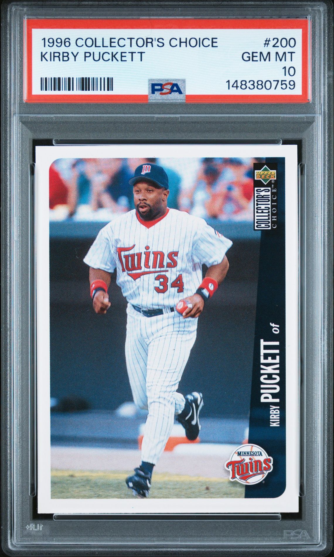1996 COLLECTOR'S CHOICE #200 Kirby Puckett front