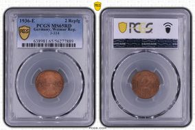 1936-E 2 Rcpfg J-314 MS65RD