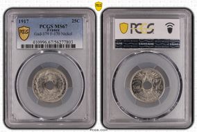 1917 25C Gad-379 F-170 Nickel MS67