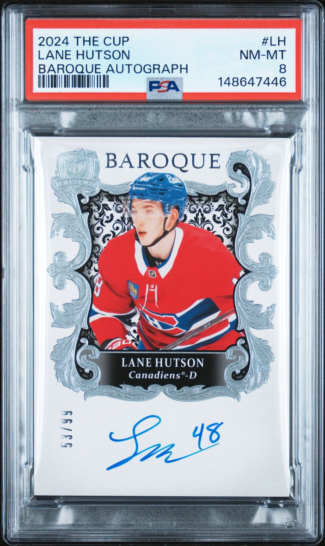 2024 Upper Deck UPPER DECK THE CUP BAROQUE AUTOGRAPHS #LH Lane Hutson front