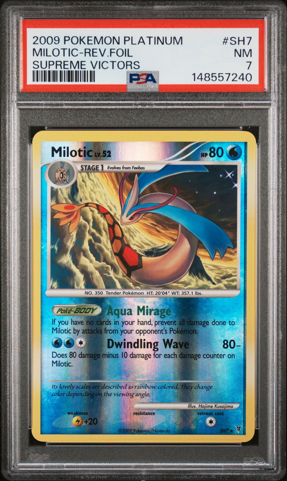 2009 Pokemon POKEMON PLATINUM SUPREME VICTORS #SH7 Milotic-Rev.Foil front