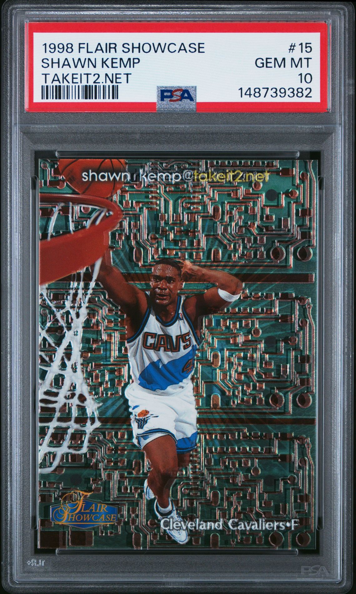 1998 Flair Showcase Takeit2.Net #15 Shawn Kemp front