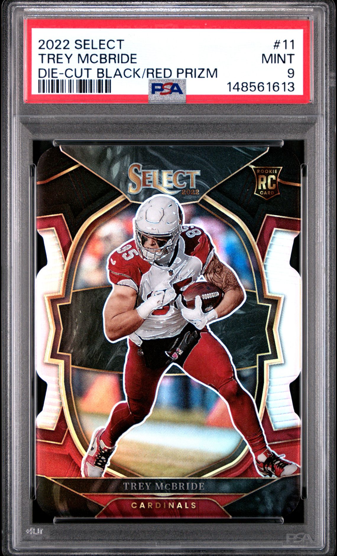2022 Panini PANINI SELECT DIE-CUT BLACK/RED PRIZM #11 Trey Mcbride front