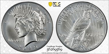2025 $1 Peace Dollar MS70