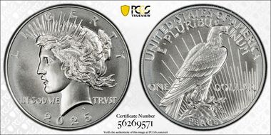 2025 $1 Peace Dollar MS69