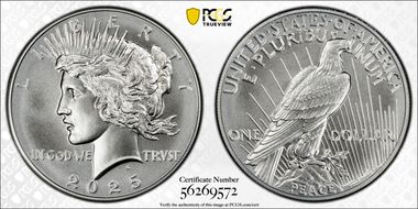 2025 $1 Peace Dollar MS69