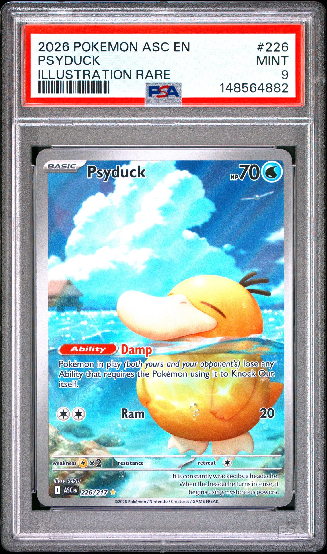 2026 Pokemon POKEMON ASC EN-ASCENDED HEROES ILLUSTRATION RARE #226 Psyduck front