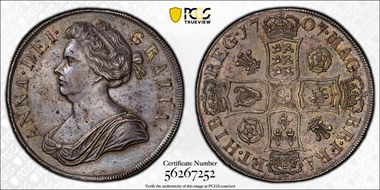 1707 Crown S-3578 Roses & Plumes MS61