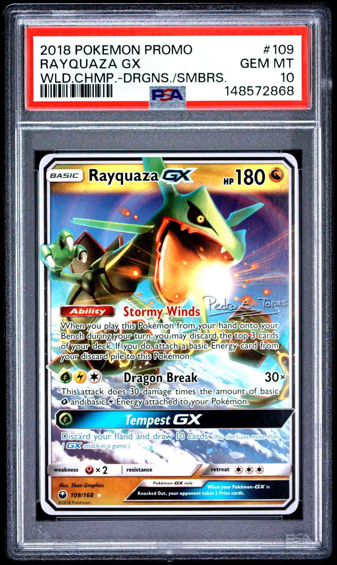 2018 Pokemon POKEMON WORLD CHAMPIONSHIP PROMO WLD.CHMP.-DRGNS./SMBRS. #109 Rayquaza Gx front