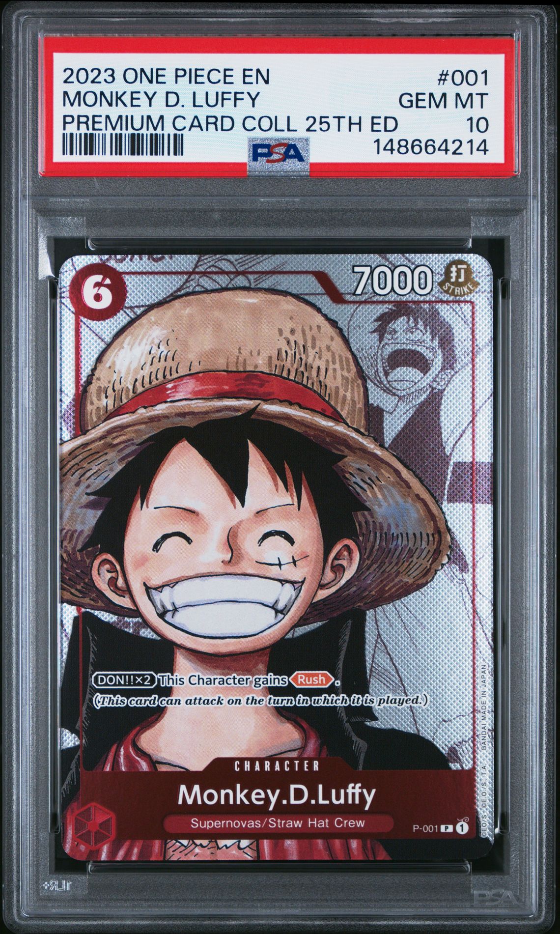 2023 One Piece One Piece Premium Card Collection 25th Edition #001 Monkey D. Luffy front