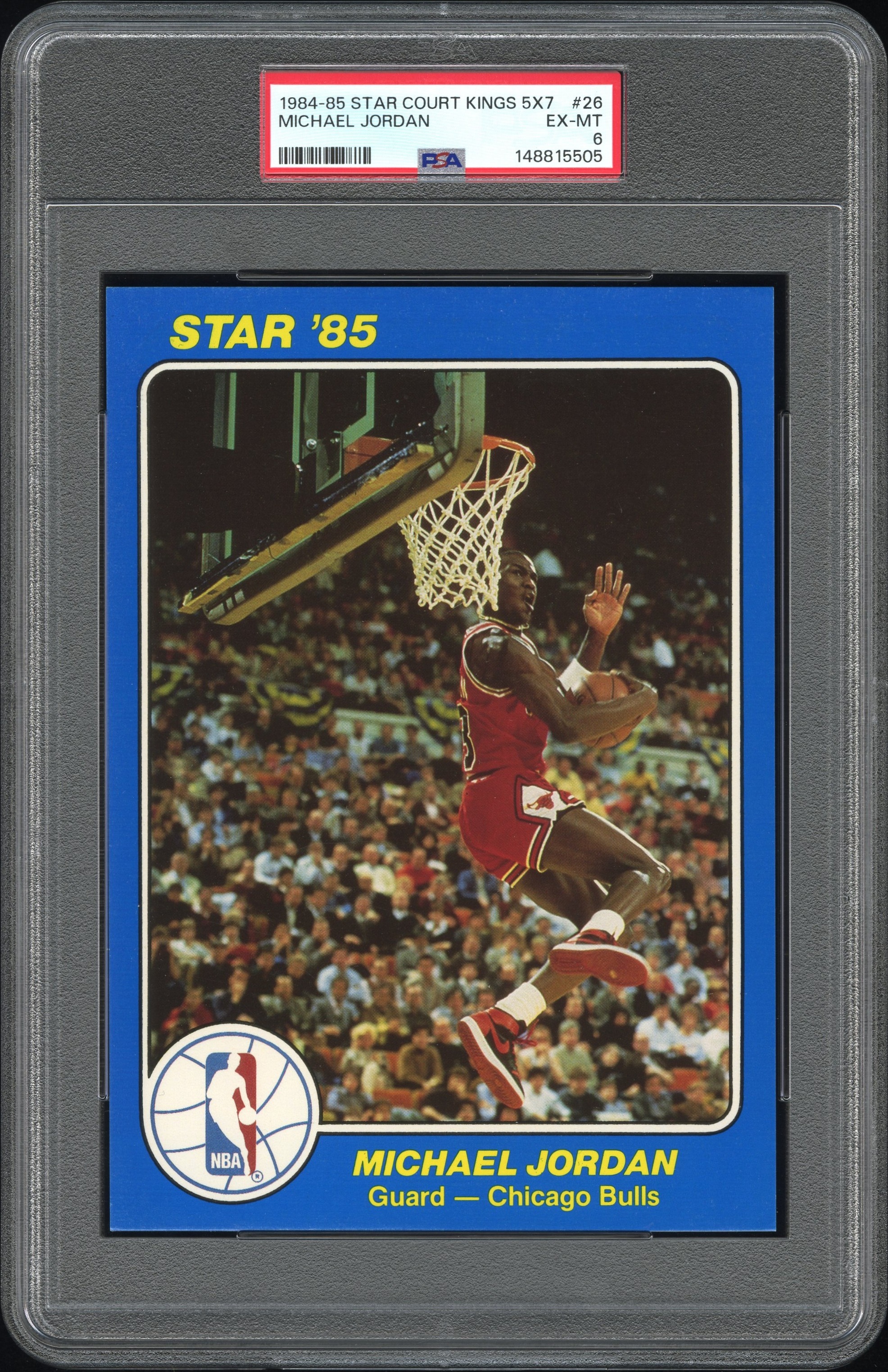イチロー＊野茂＊マイケルジョーダン＊当たりカード等 Choppy Collection's 1984-85 Star Court Kings Supers 5x7 Michael