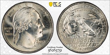 2023-P 25C Bessie Coleman MS65