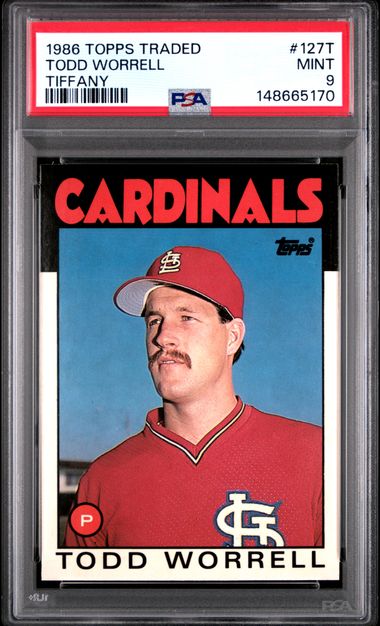 1986 Topps #127T Todd Worrell Tiffany front