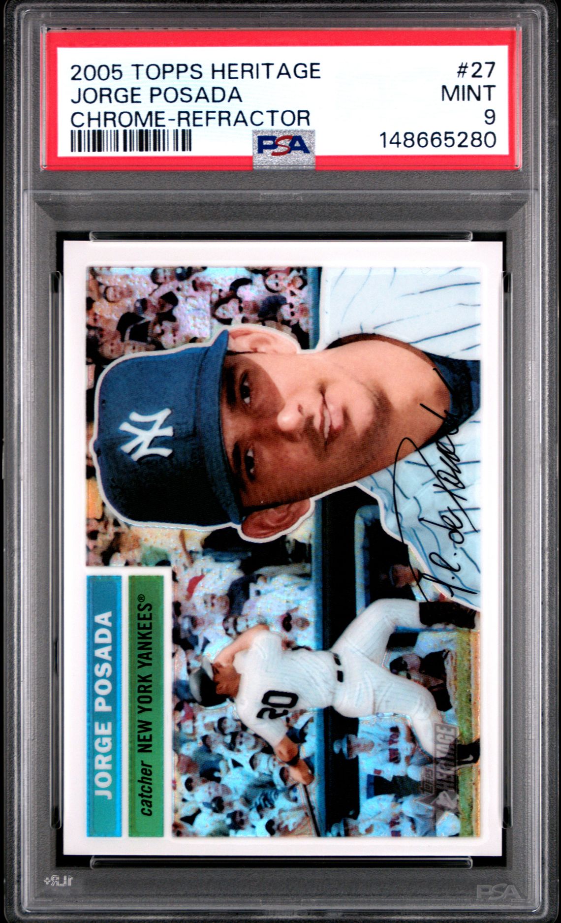 2005 Topps TOPPS HERITAGE CHROME Refractor #27 Jorge Posada front