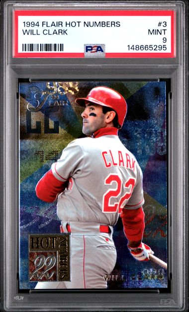 1994 FLAIR HOT NUMBERS #3 Will Clark front
