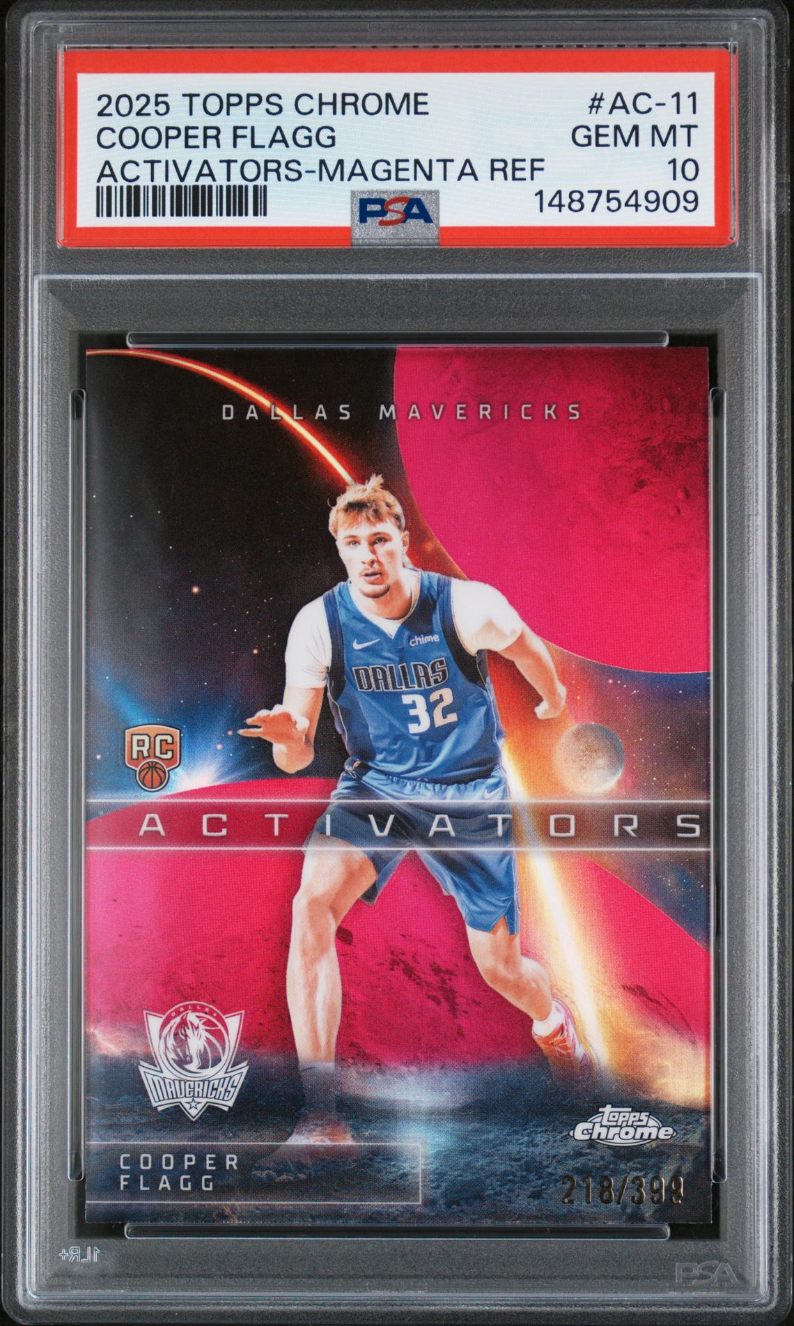 2025 Topps Topps Chrome Activators Magenta Refractor #AC-11 Cooper Flagg front