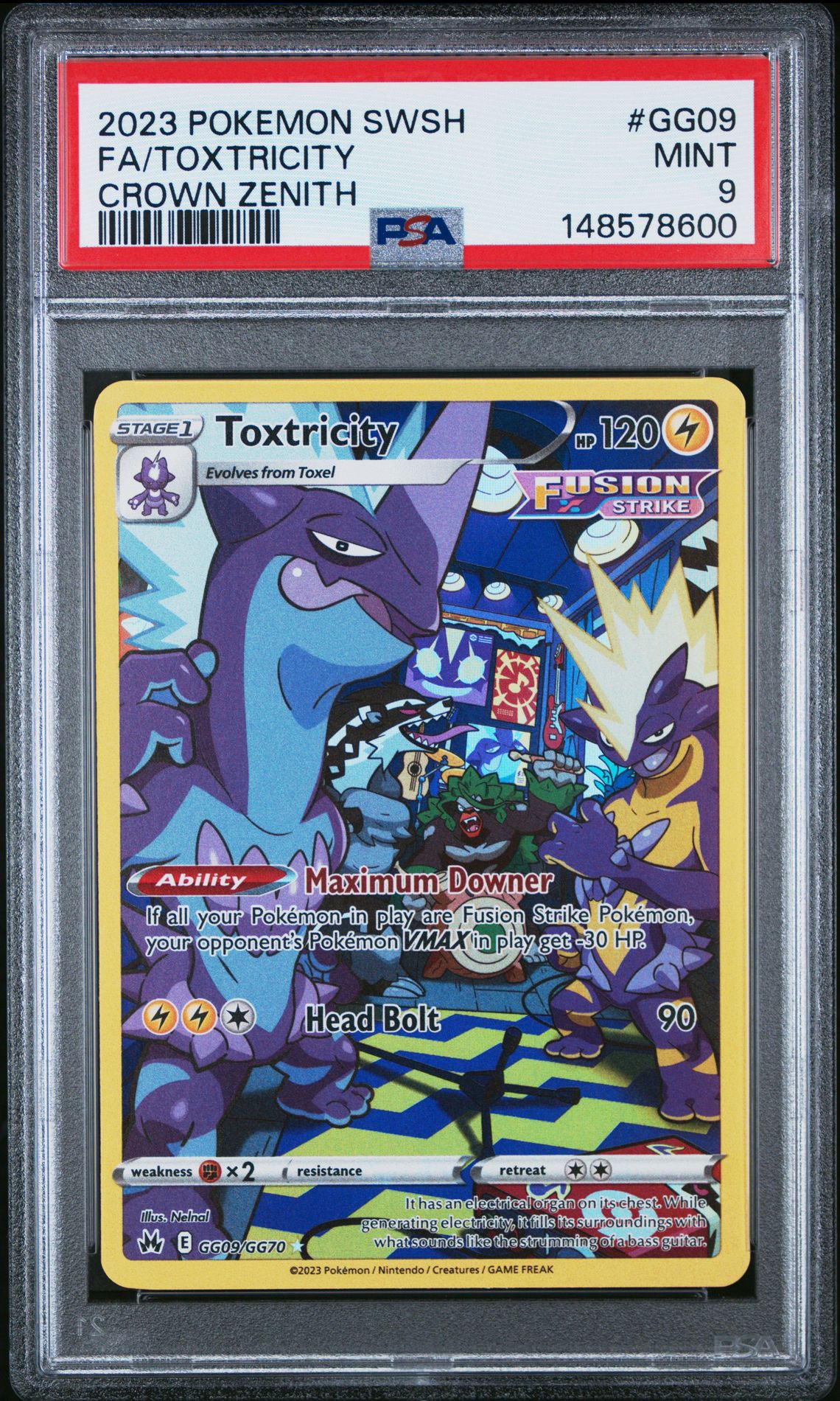 2023 Pokemon POKEMON SWORD AND SHIELD CROWN ZENITH #GG09 Fa/Toxtricity front
