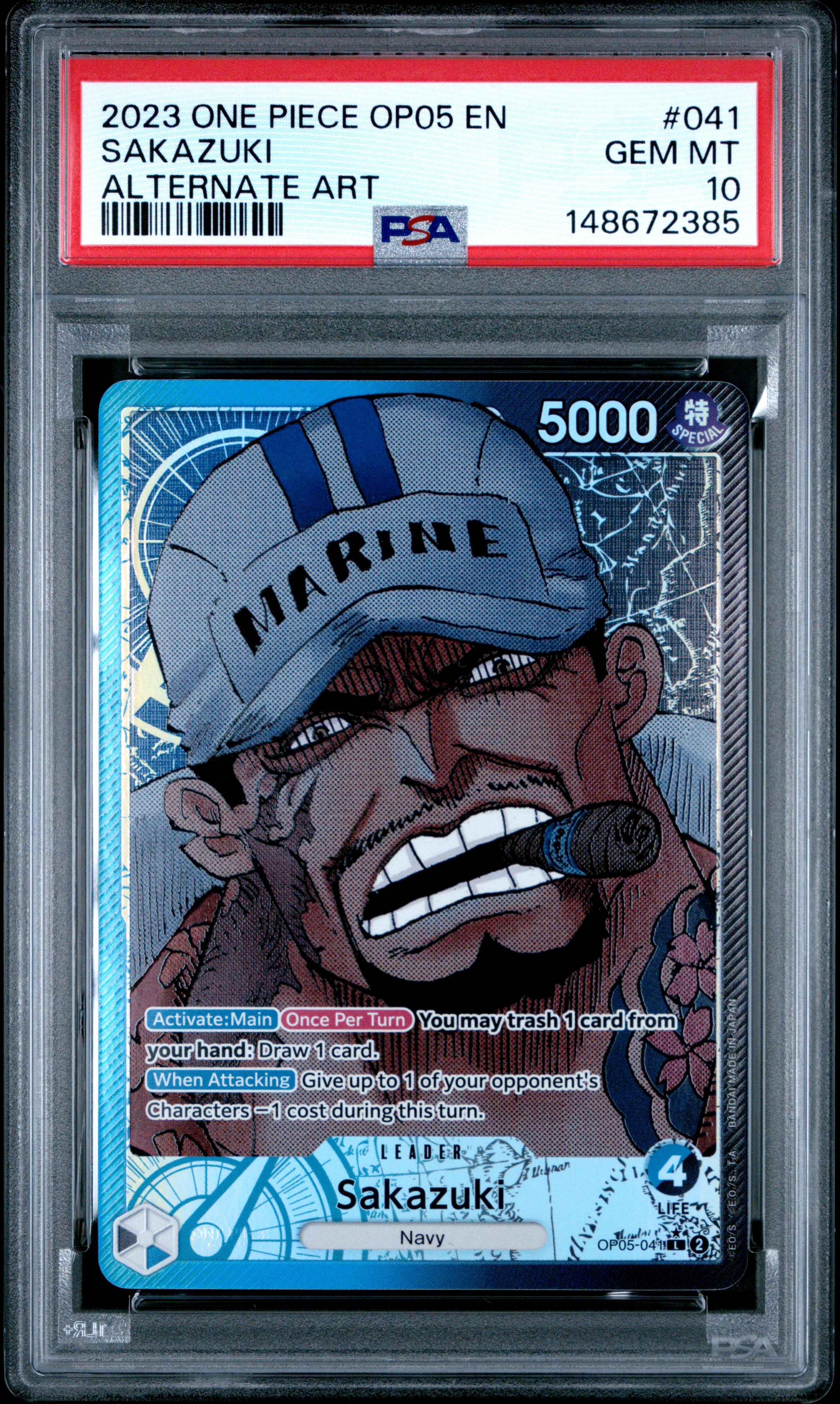 2023 #041 Sakazuki PSA 10 One Piece OP05-Awakening of the New Era