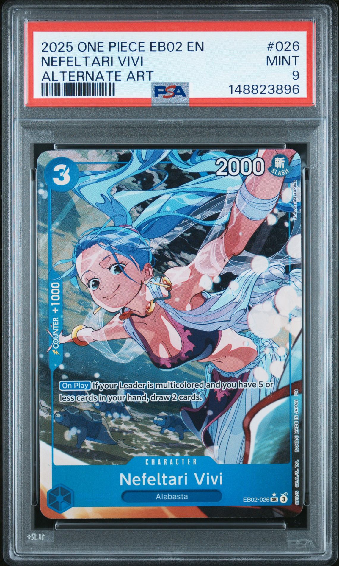2025 One Piece ONE PIECE EB02-EXTRA BOOSTER -ANIME 25TH COLLECTION- ALTERNATE ART #026 Nefeltari Vivi front
