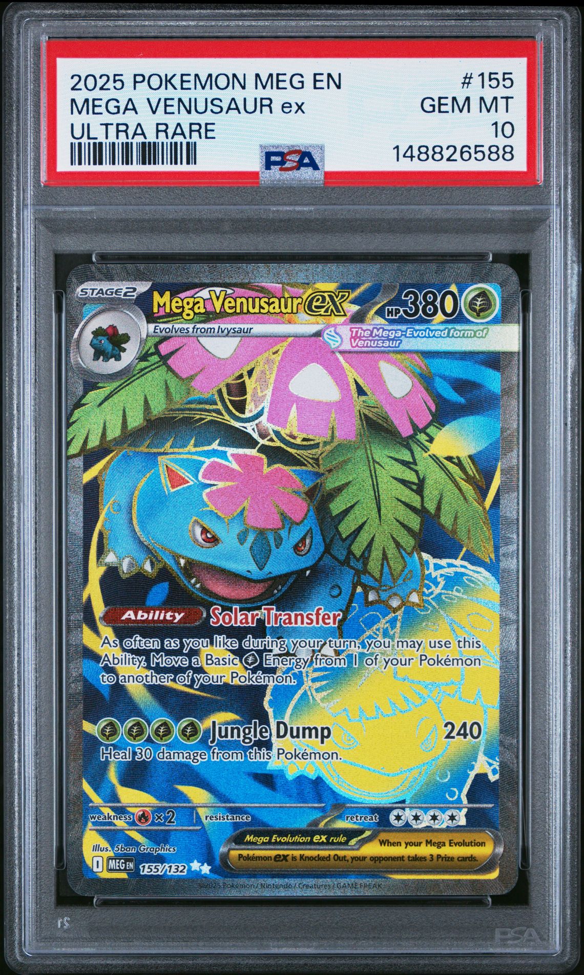 2025 Pokemon POKEMON MEG EN-MEGA EVOLUTION ULTRA RARE #155 Mega Venusaur Ex front